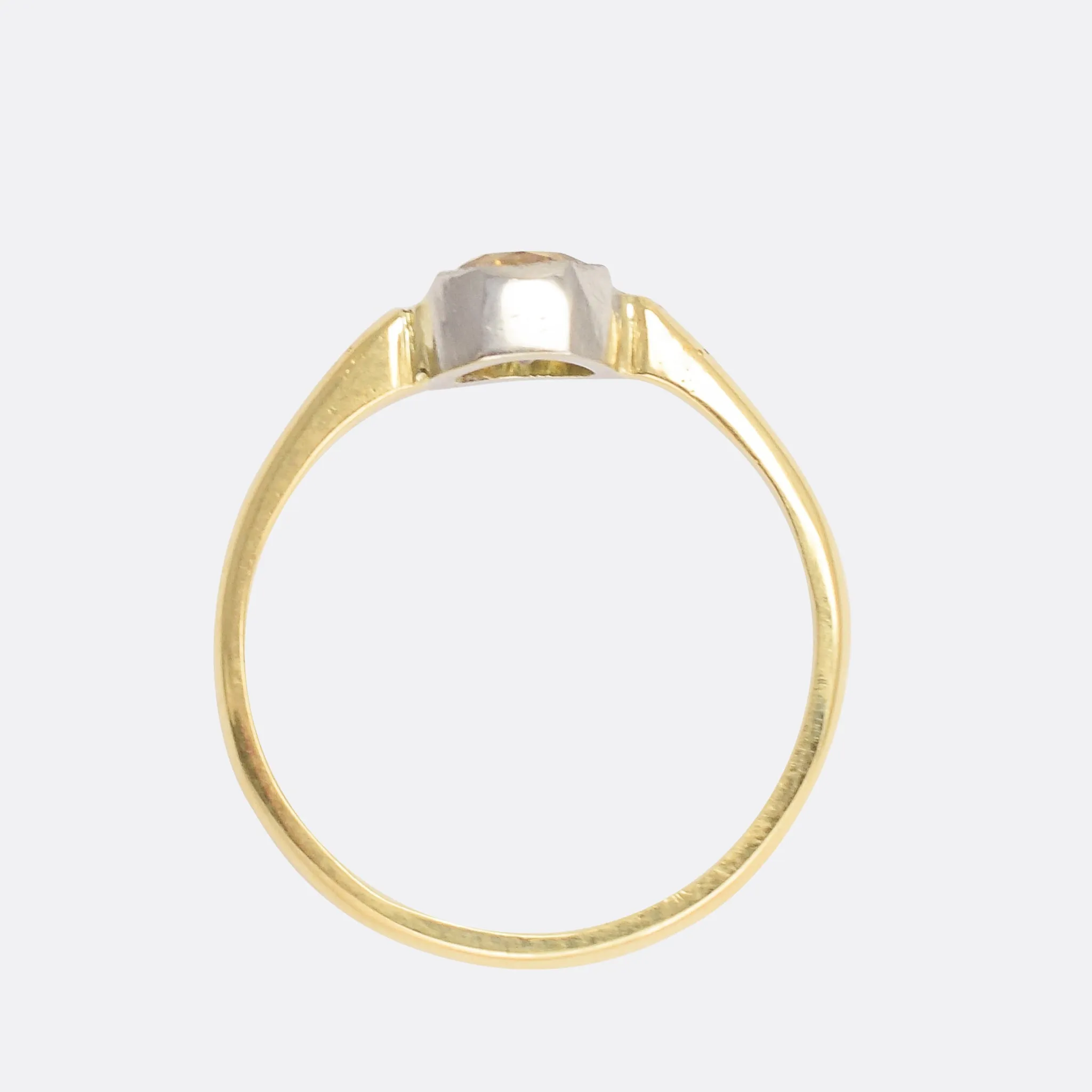 Fancy Intense Orangish-Yellow Diamond Solitaire Ring