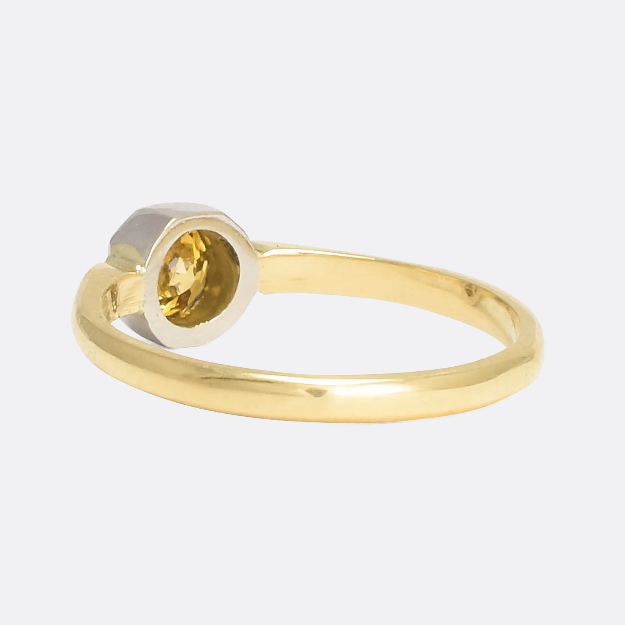 Fancy Intense Orangish-Yellow Diamond Solitaire Ring