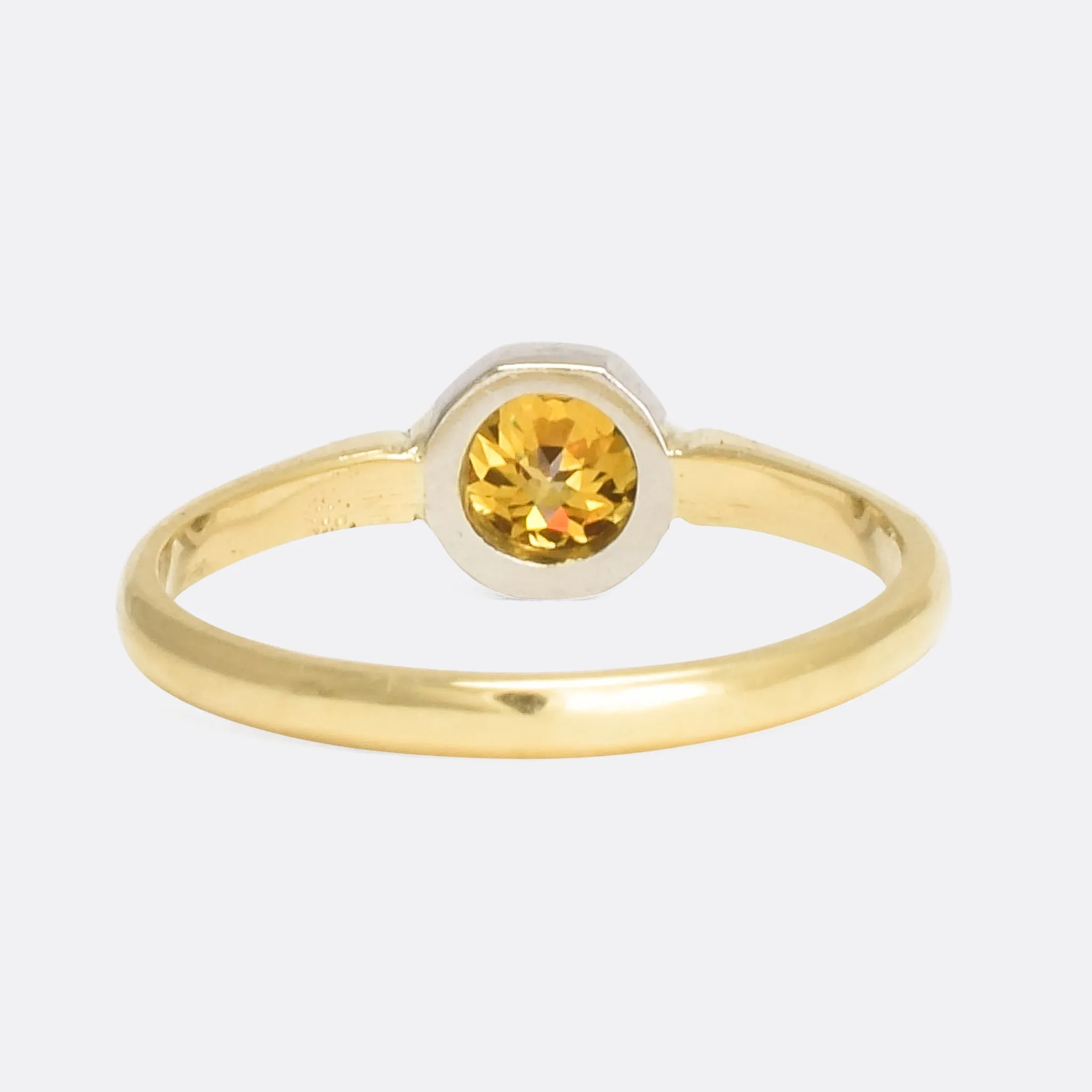 Fancy Intense Orangish-Yellow Diamond Solitaire Ring