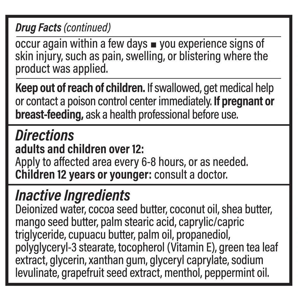 Fast Acting Peppermint Vitamin E CBD Cream