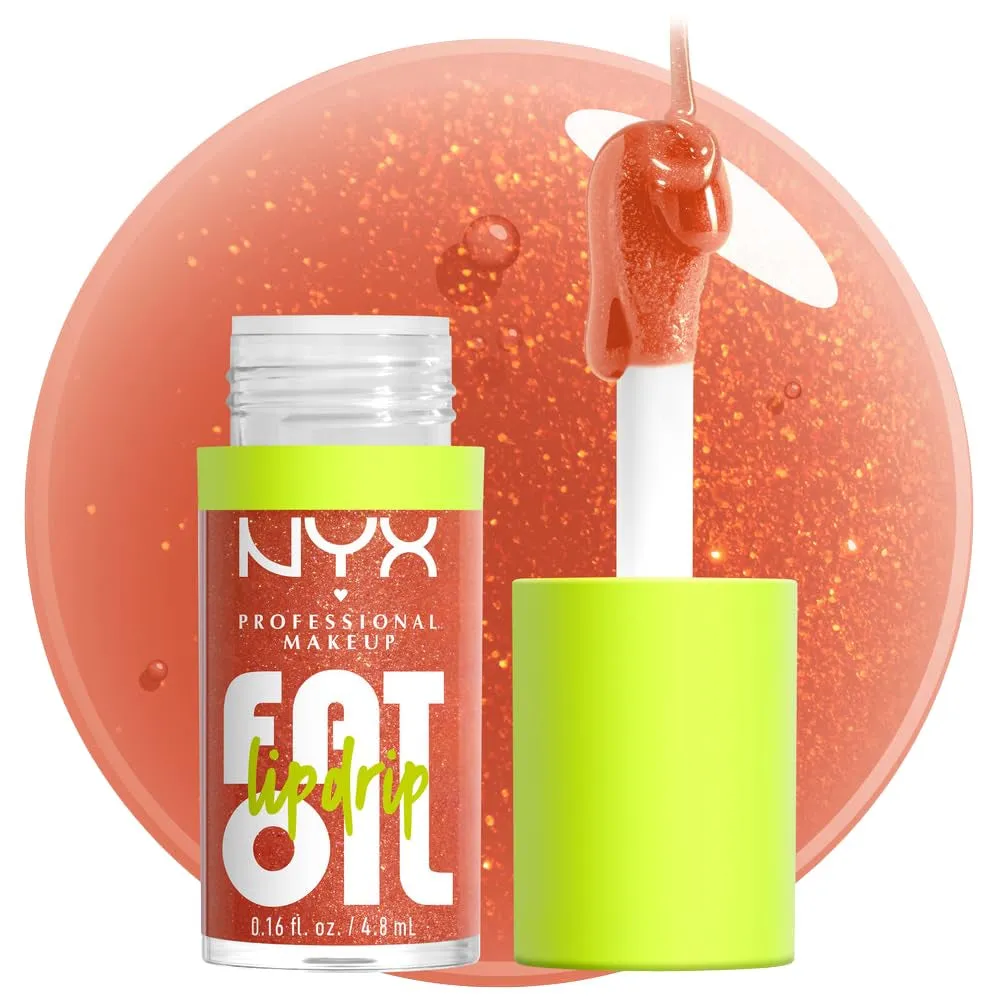 Fat Oil Lip Drip, Moisturizing, Shiny and Vegan Tinted Lip Gloss - Newsfeed (Rose Nude)