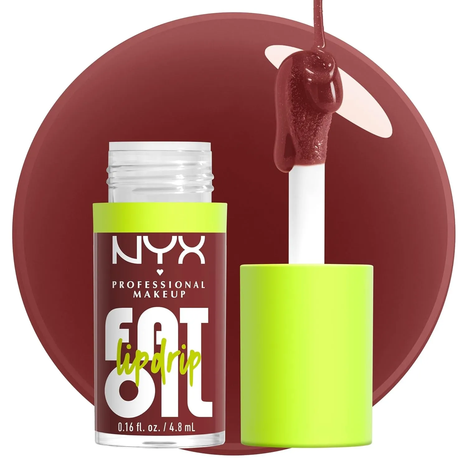 Fat Oil Lip Drip, Moisturizing, Shiny and Vegan Tinted Lip Gloss - Newsfeed (Rose Nude)