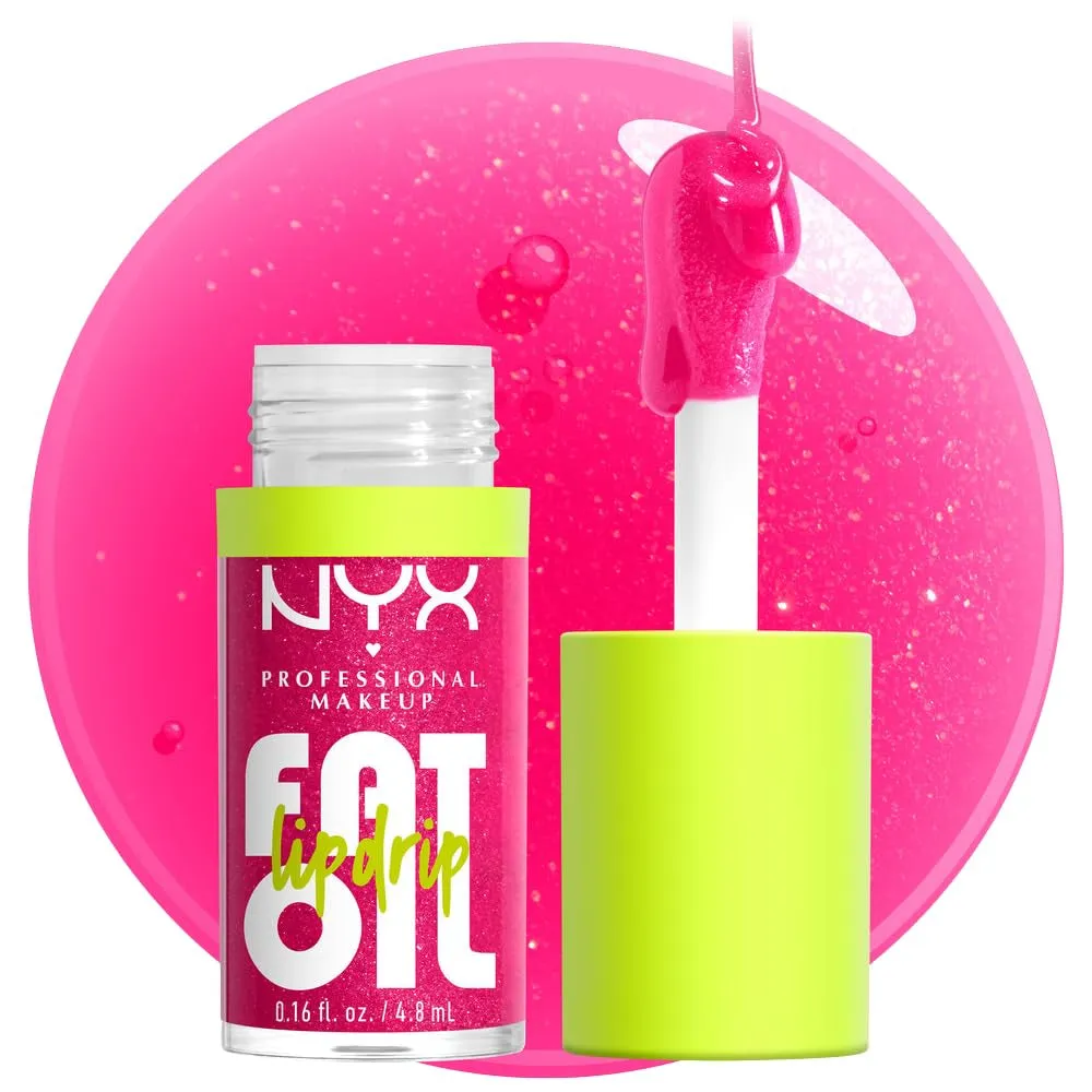 Fat Oil Lip Drip, Moisturizing, Shiny and Vegan Tinted Lip Gloss - Newsfeed (Rose Nude)