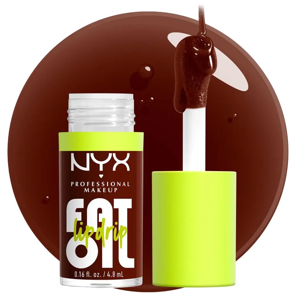 Fat Oil Lip Drip, Moisturizing, Shiny and Vegan Tinted Lip Gloss - Newsfeed (Rose Nude)