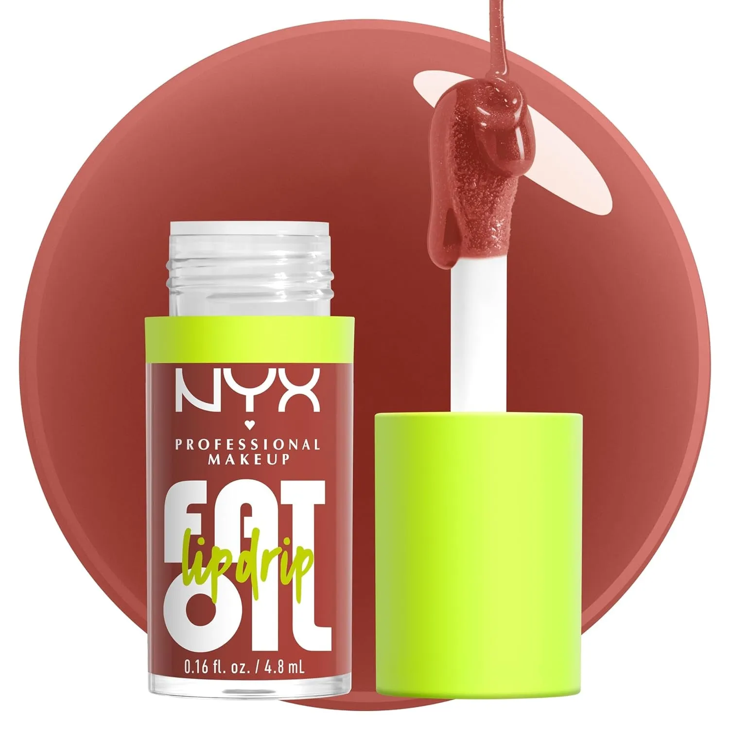 Fat Oil Lip Drip, Moisturizing, Shiny and Vegan Tinted Lip Gloss - Newsfeed (Rose Nude)