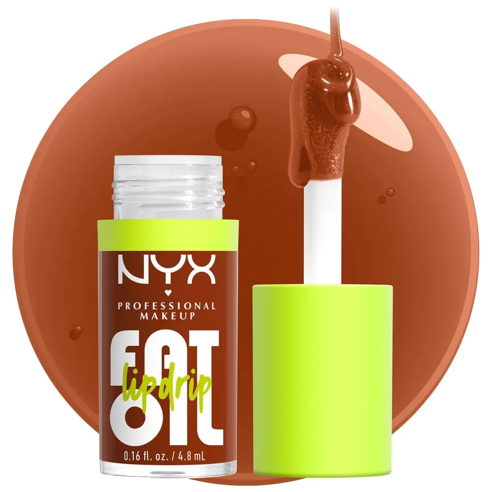 Fat Oil Lip Drip, Moisturizing, Shiny and Vegan Tinted Lip Gloss - Newsfeed (Rose Nude)