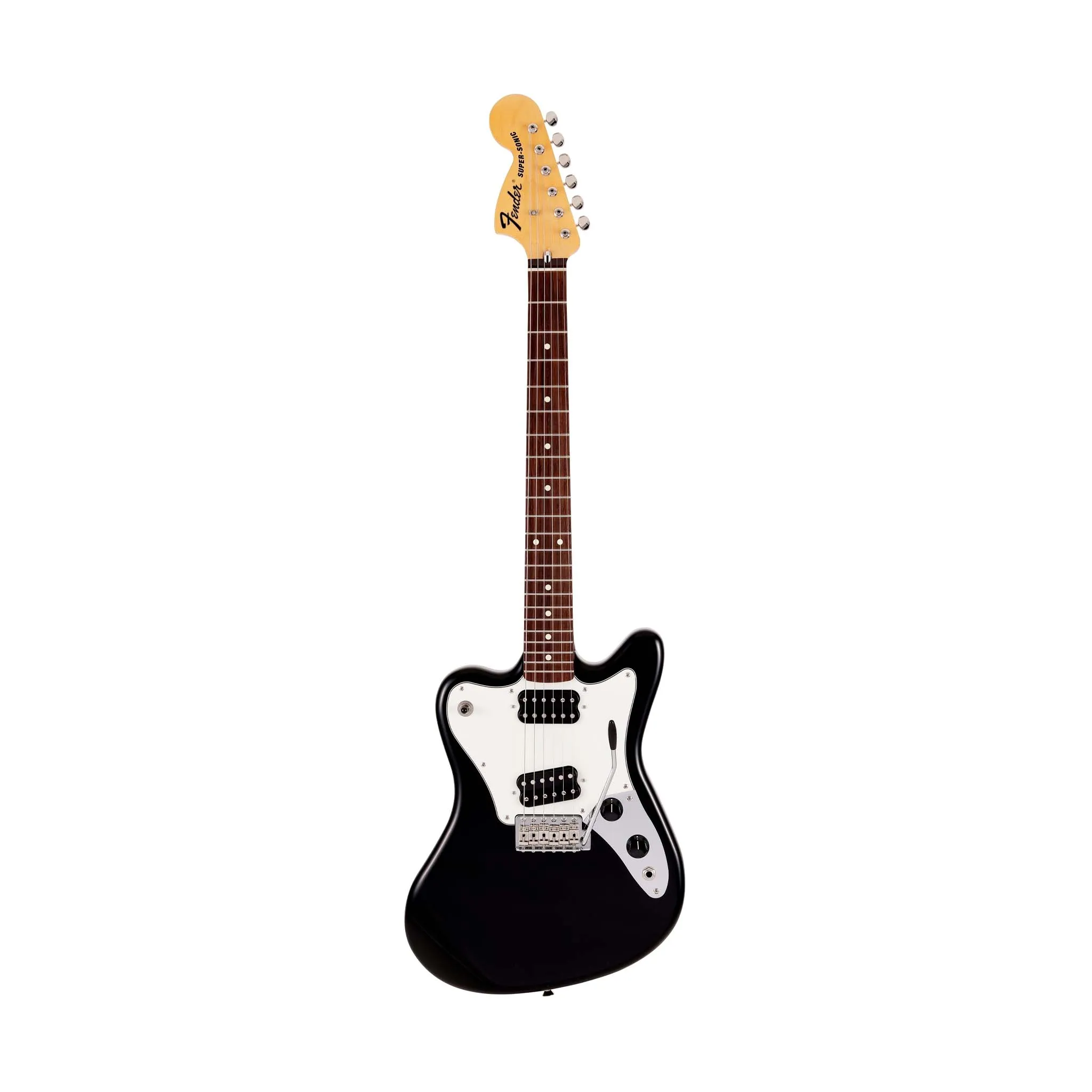 Fender Japan Ltd Ed Super Sonic Electric Guitar, RW FB, Black (B-Stock)