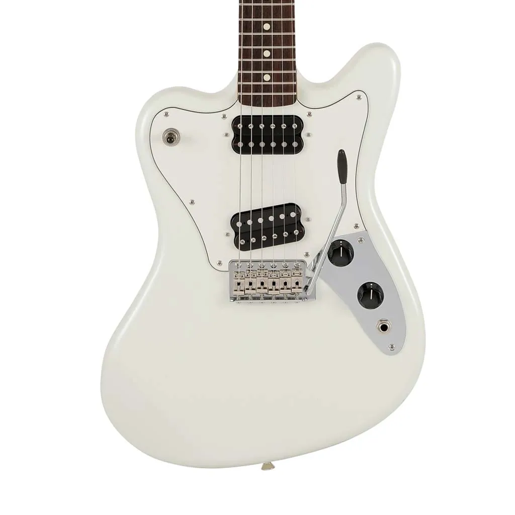 Fender Japan Ltd Ed Super Sonic Electric Guitar, RW FB, Olympic White