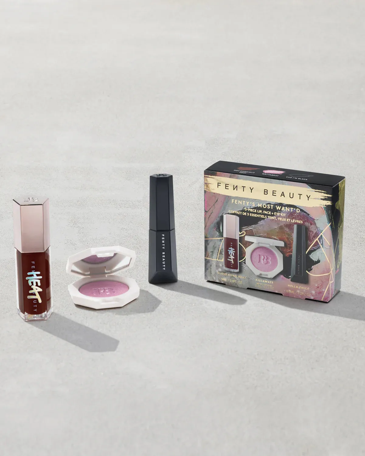 Fenty Beauty Fenty's Most Want'd 3-Piece Lip, Face   Eye Kit