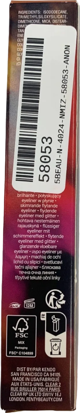 Fenty Beauty Glitzy Lid Shimmer Liquid Eyeliner Boozy Bronze 3.3ml
