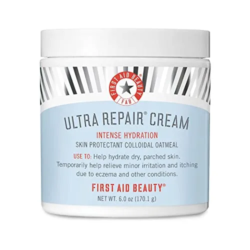 First Aid Beauty Ultra Repair Cream Intense Hydration Moisturizer for Face and Body – 6 oz.