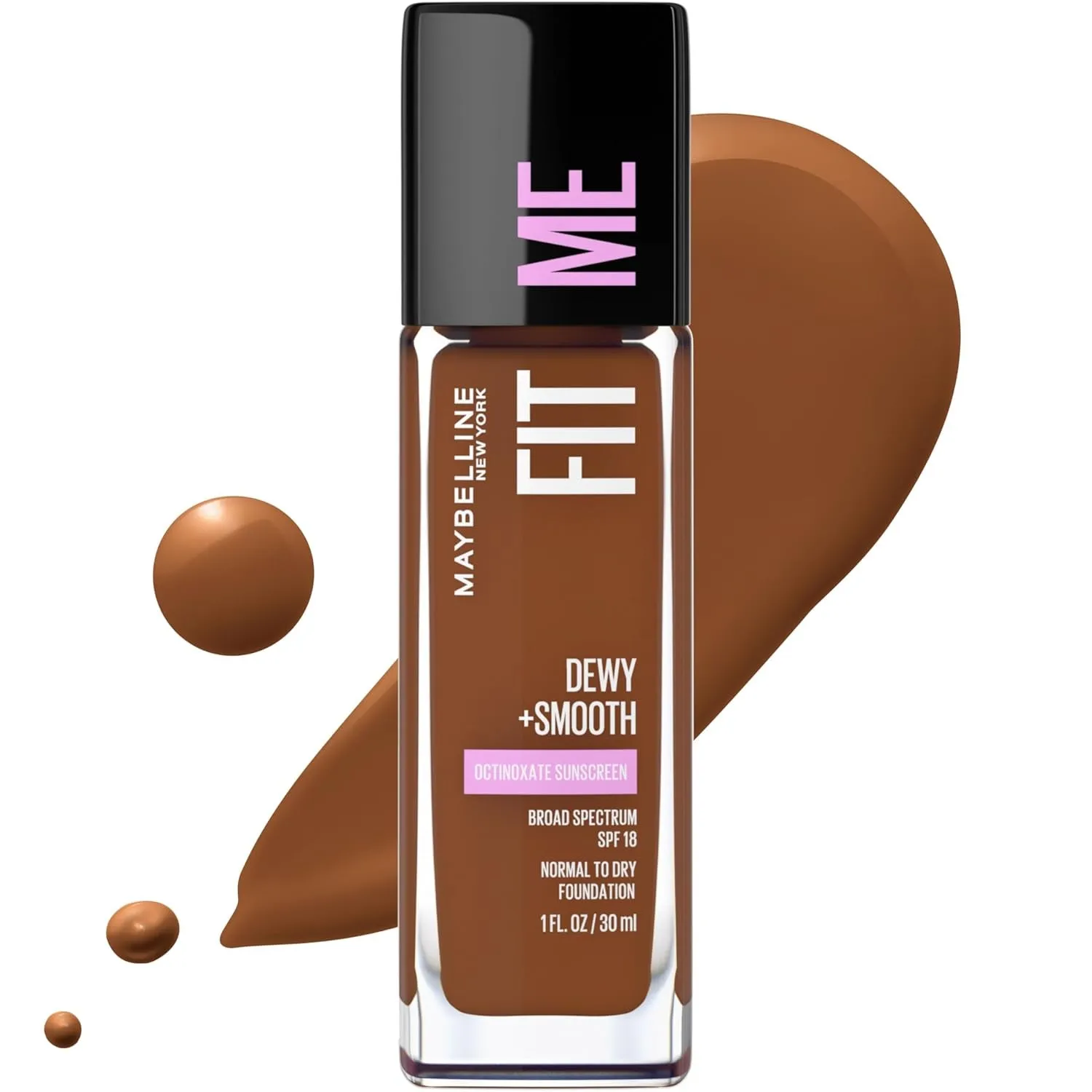 Fit Me Dewy   Smooth Liquid Foundation Makeup, Classic Ivory, 1 Count (Packaging May Vary)