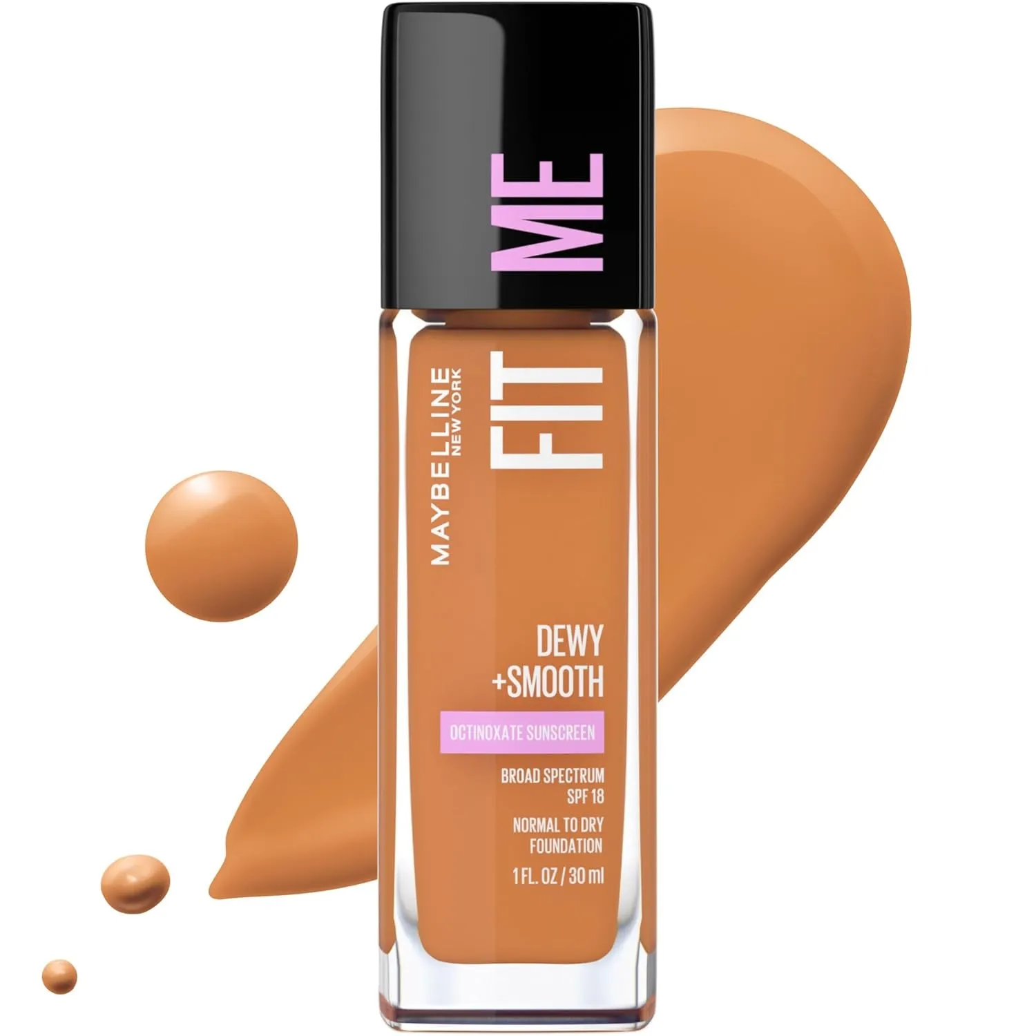 Fit Me Dewy   Smooth Liquid Foundation Makeup, Classic Ivory, 1 Count (Packaging May Vary)