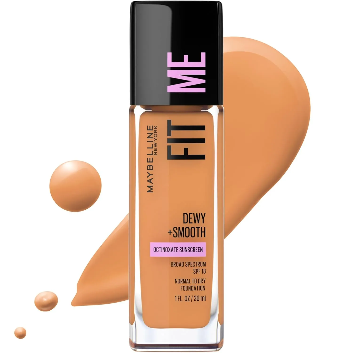 Fit Me Dewy   Smooth Liquid Foundation Makeup, Classic Ivory, 1 Count (Packaging May Vary)