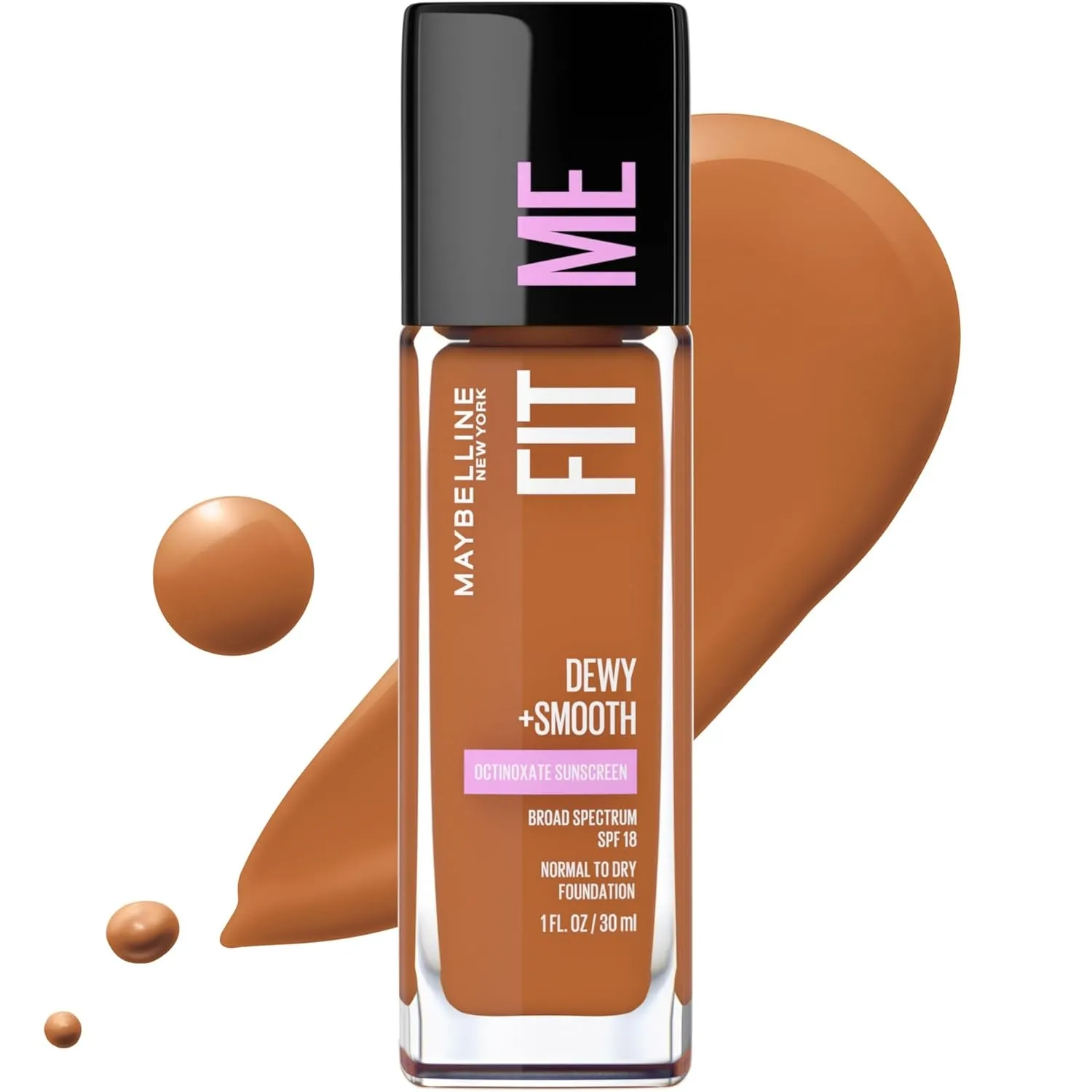 Fit Me Dewy   Smooth Liquid Foundation Makeup, Classic Ivory, 1 Count (Packaging May Vary)