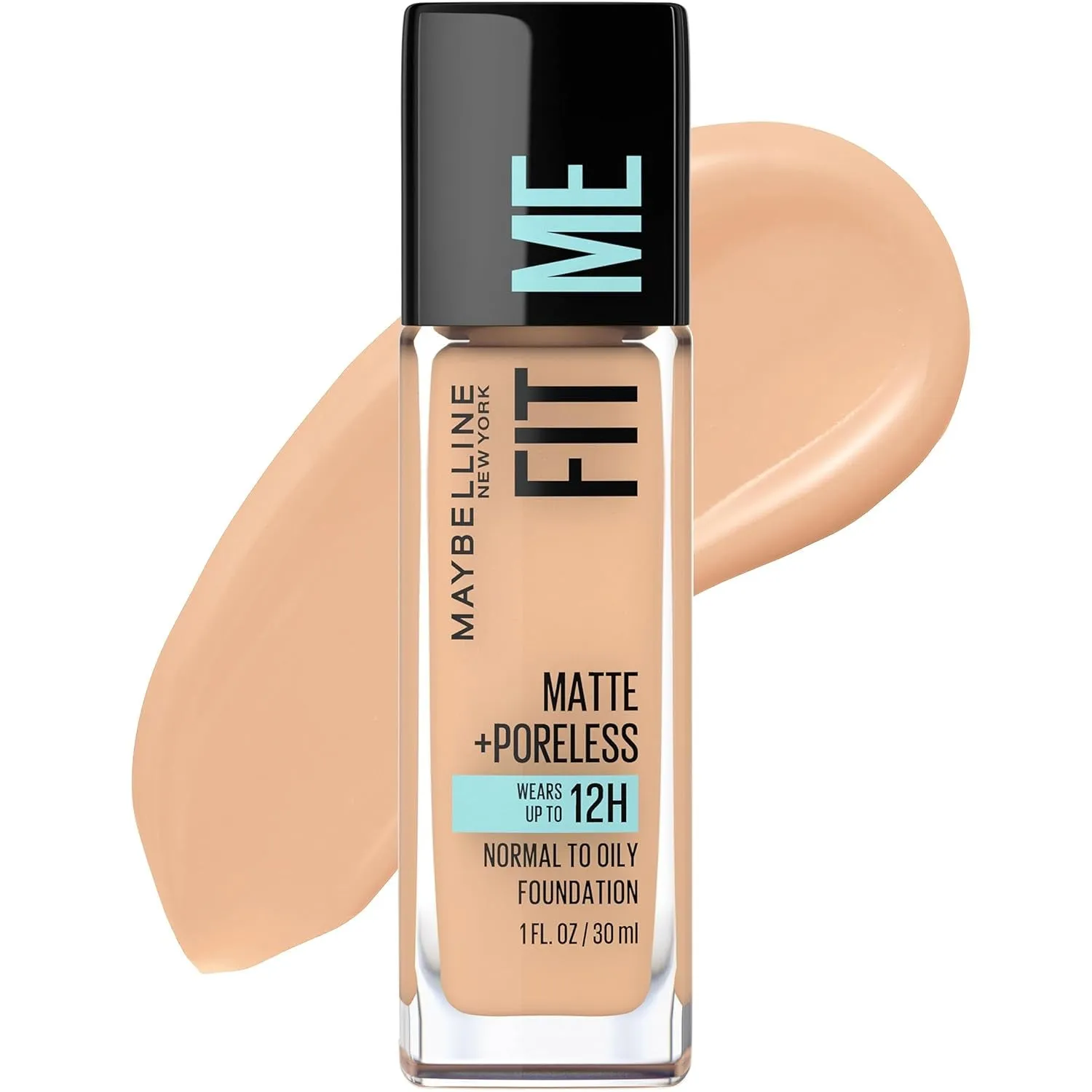 Fit Me Matte   Poreless Liquid Oil-Free Foundation Makeup, Classic Ivory, 1 Count (Packaging May Vary)