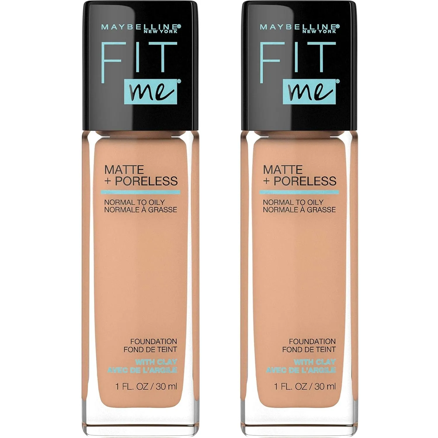 Fit Me Matte   Poreless Liquid Oil-Free Foundation Makeup, Classic Ivory, 1 Count (Packaging May Vary)