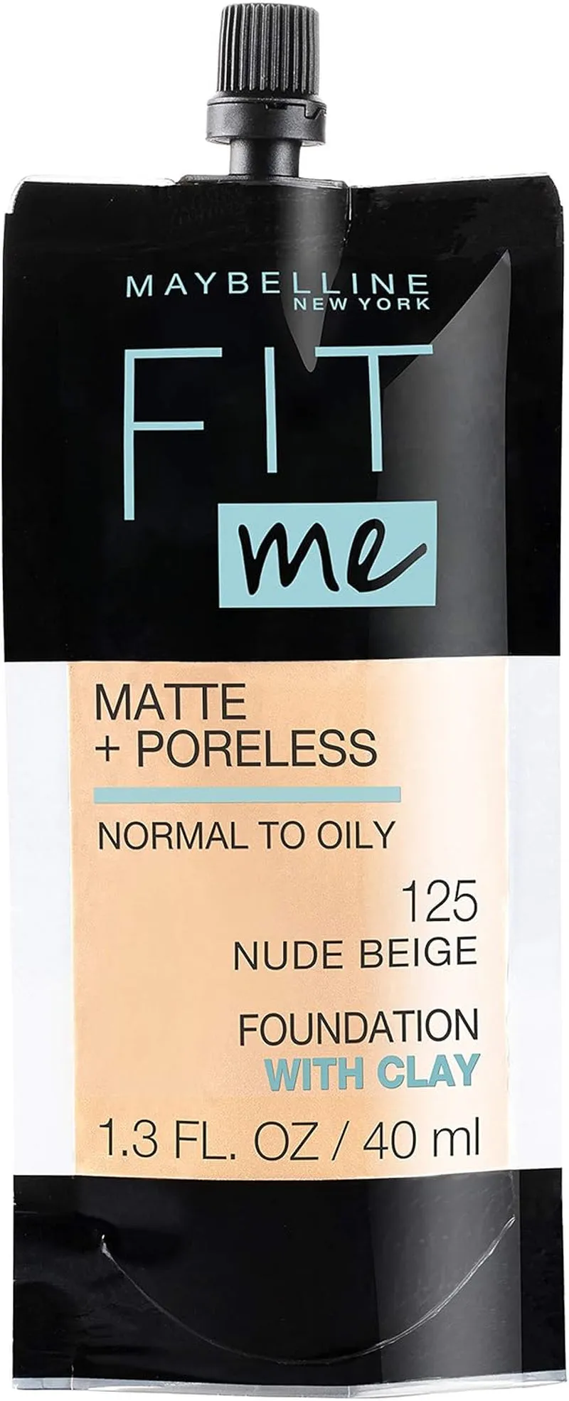 Fit Me Matte   Poreless Liquid Oil-Free Foundation Makeup, Classic Ivory, 1 Count (Packaging May Vary)