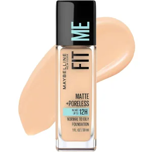 Fit Me Matte   Poreless Liquid Oil-Free Foundation Makeup, Classic Ivory, 1 Count (Packaging May Vary)