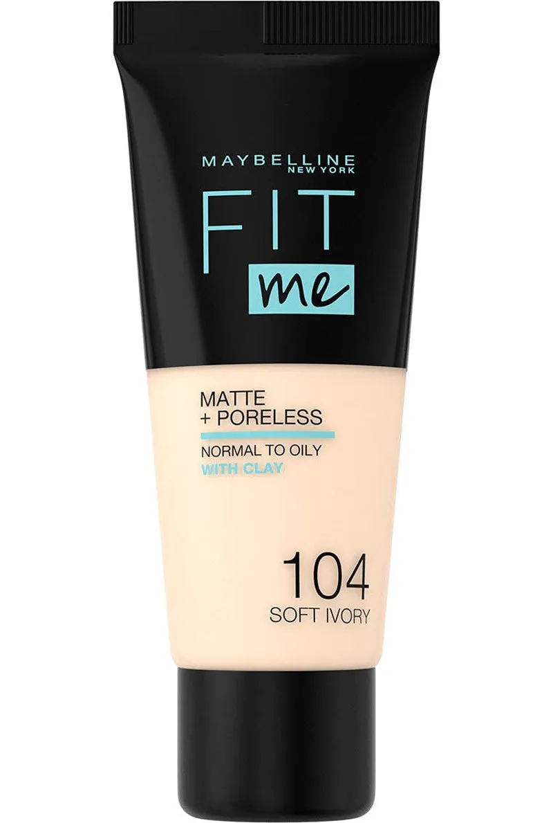 Fit Me Matte   Poreless Liquid Oil-Free Foundation Makeup, Warm Nude, 1 Count (Packaging May Vary)