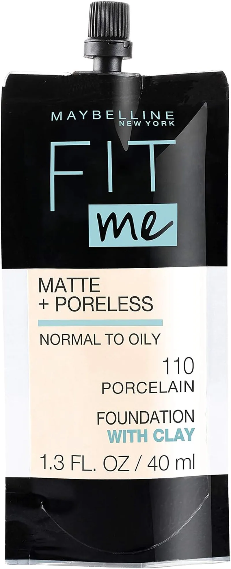 Fit Me Matte   Poreless Liquid Oil-Free Foundation Makeup, Warm Nude, 1 Count (Packaging May Vary)