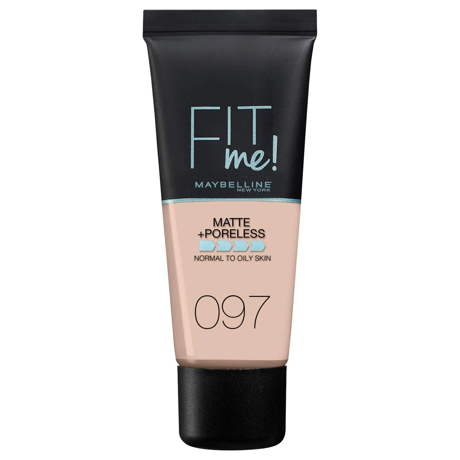 Fit Me Matte   Poreless Liquid Oil-Free Foundation Makeup, Warm Nude, 1 Count (Packaging May Vary)