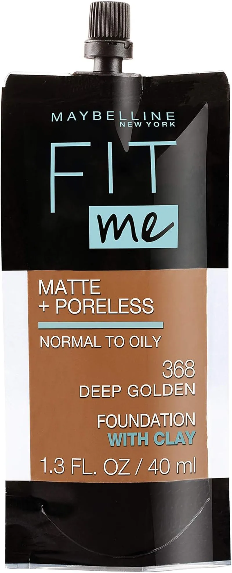 Fit Me Matte   Poreless Liquid Oil-Free Foundation Makeup, Warm Nude, 1 Count (Packaging May Vary)