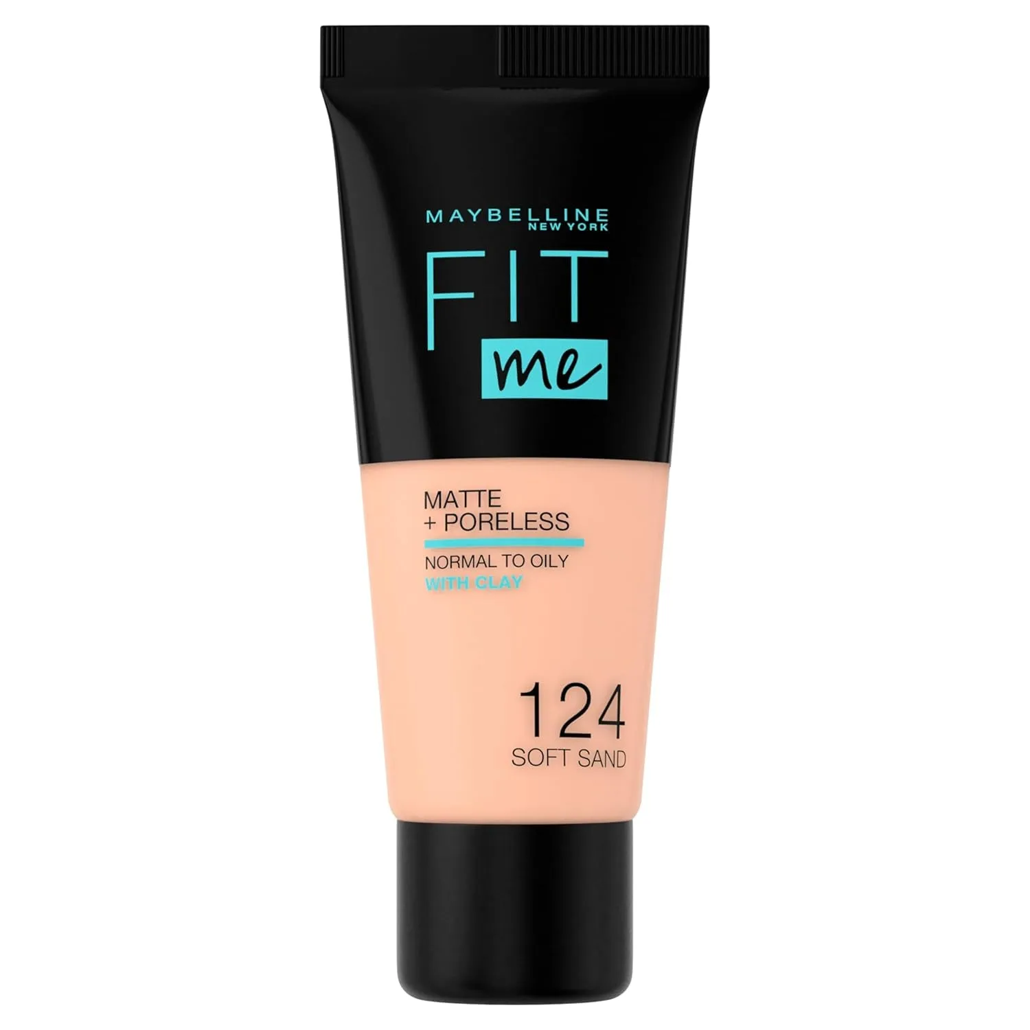 Fit Me Matte   Poreless Liquid Oil-Free Foundation Makeup, Warm Nude, 1 Count (Packaging May Vary)