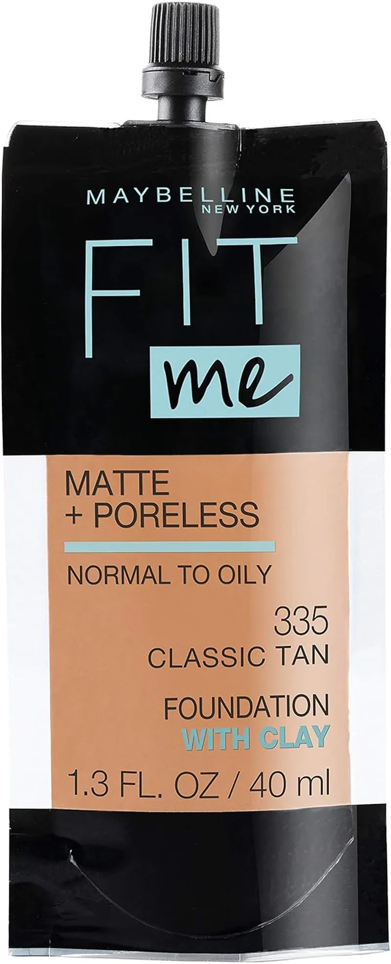 Fit Me Matte   Poreless Liquid Oil-Free Foundation Makeup, Warm Nude, 1 Count (Packaging May Vary)