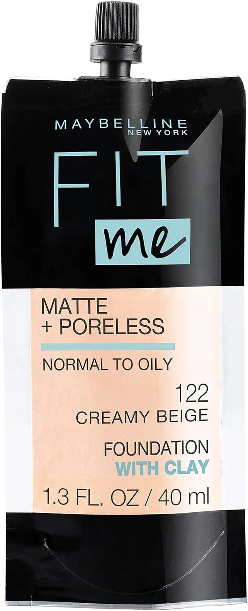 Fit Me Matte   Poreless Liquid Oil-Free Foundation Makeup, Warm Nude, 1 Count (Packaging May Vary)