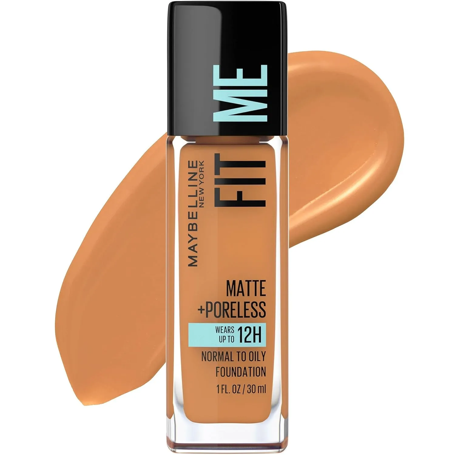 Fit Me Matte   Poreless Liquid Oil-Free Foundation Makeup, Warm Nude, 1 Count (Packaging May Vary)