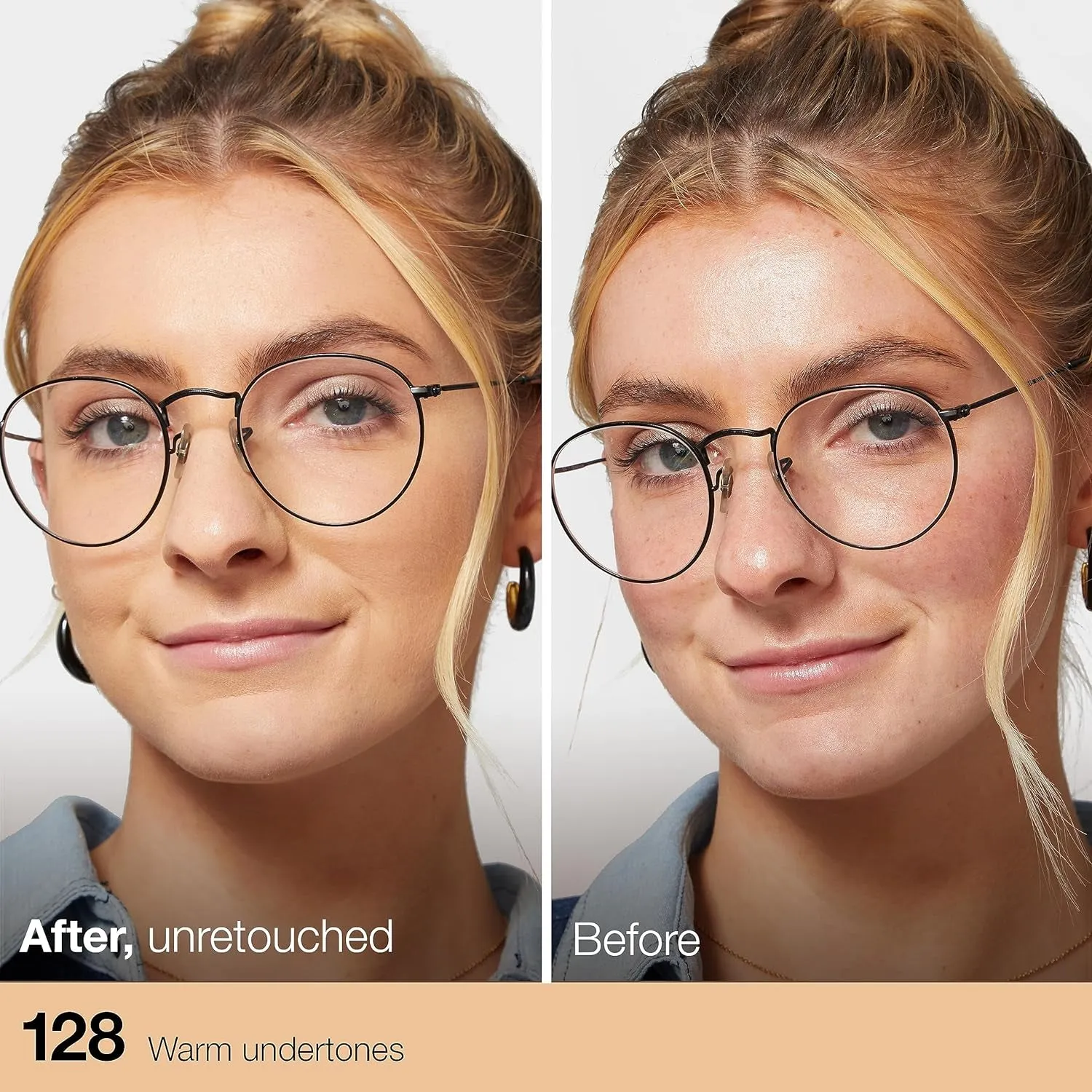 Fit Me Matte   Poreless Liquid Oil-Free Foundation Makeup, Warm Nude, 1 Count (Packaging May Vary)