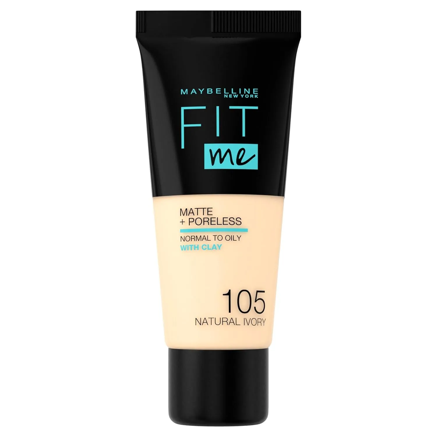 Fit Me Matte   Poreless Liquid Oil-Free Foundation Makeup, Warm Nude, 1 Count (Packaging May Vary)