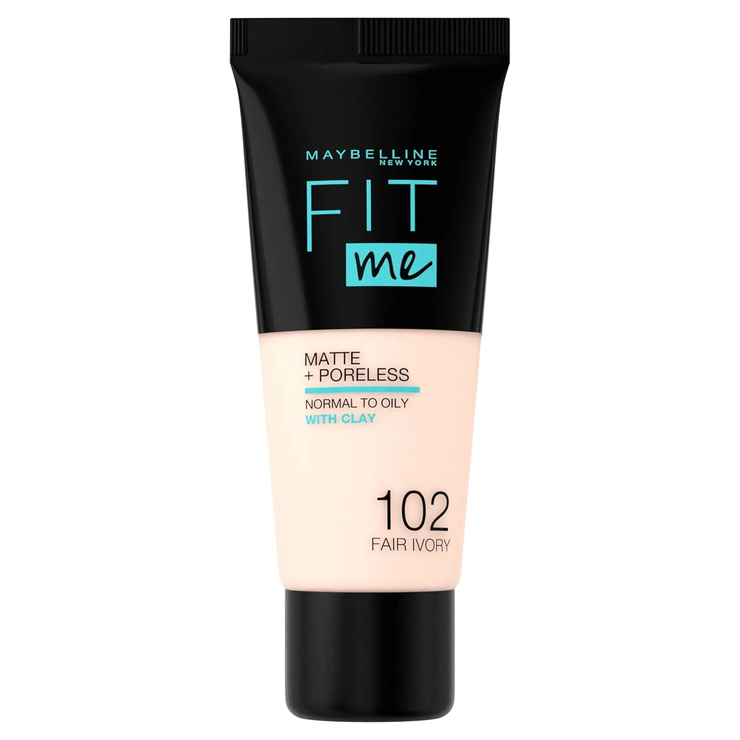 Fit Me Matte   Poreless Liquid Oil-Free Foundation Makeup, Warm Nude, 1 Count (Packaging May Vary)