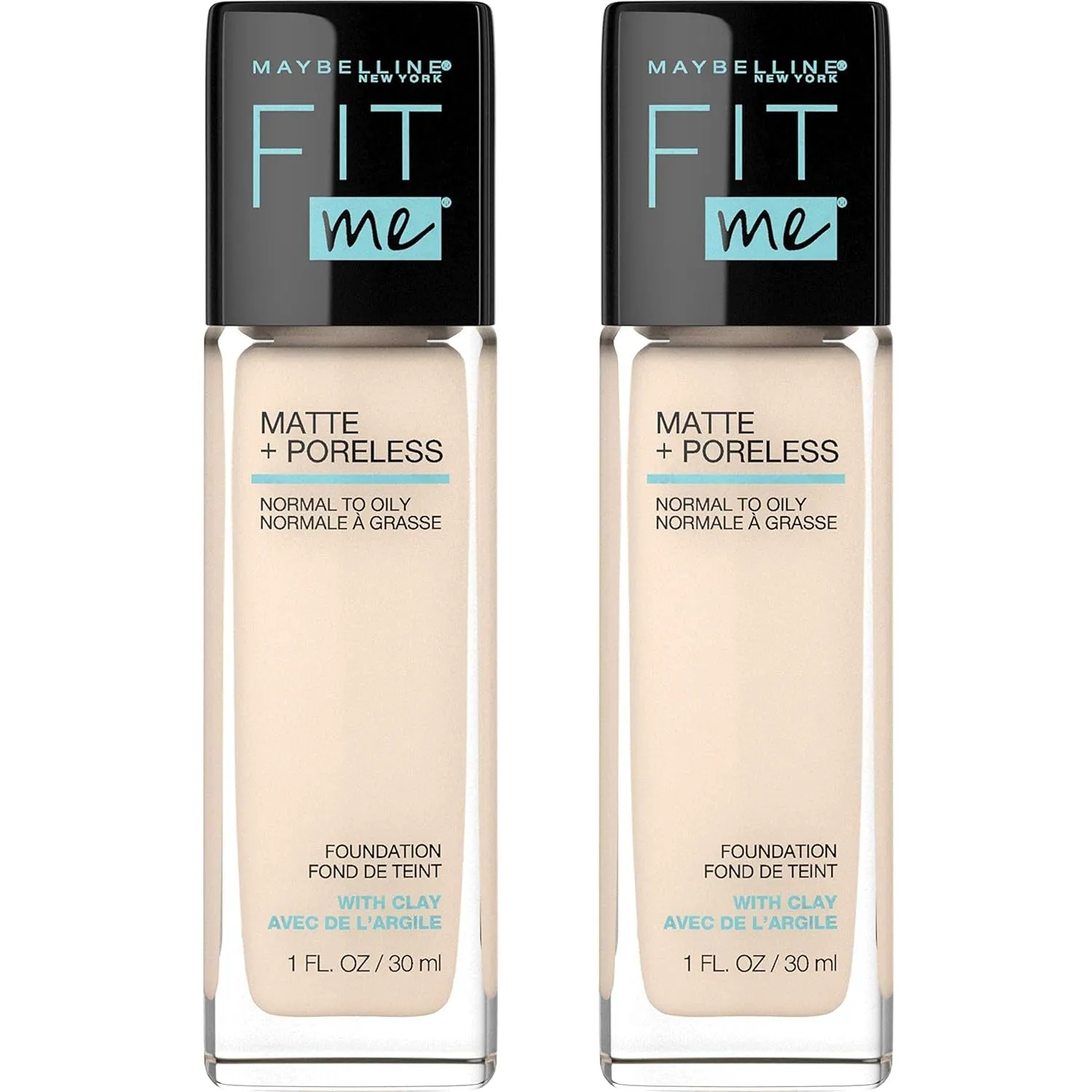 Fit Me Matte   Poreless Liquid Oil-Free Foundation Makeup, Warm Nude, 1 Count (Packaging May Vary)