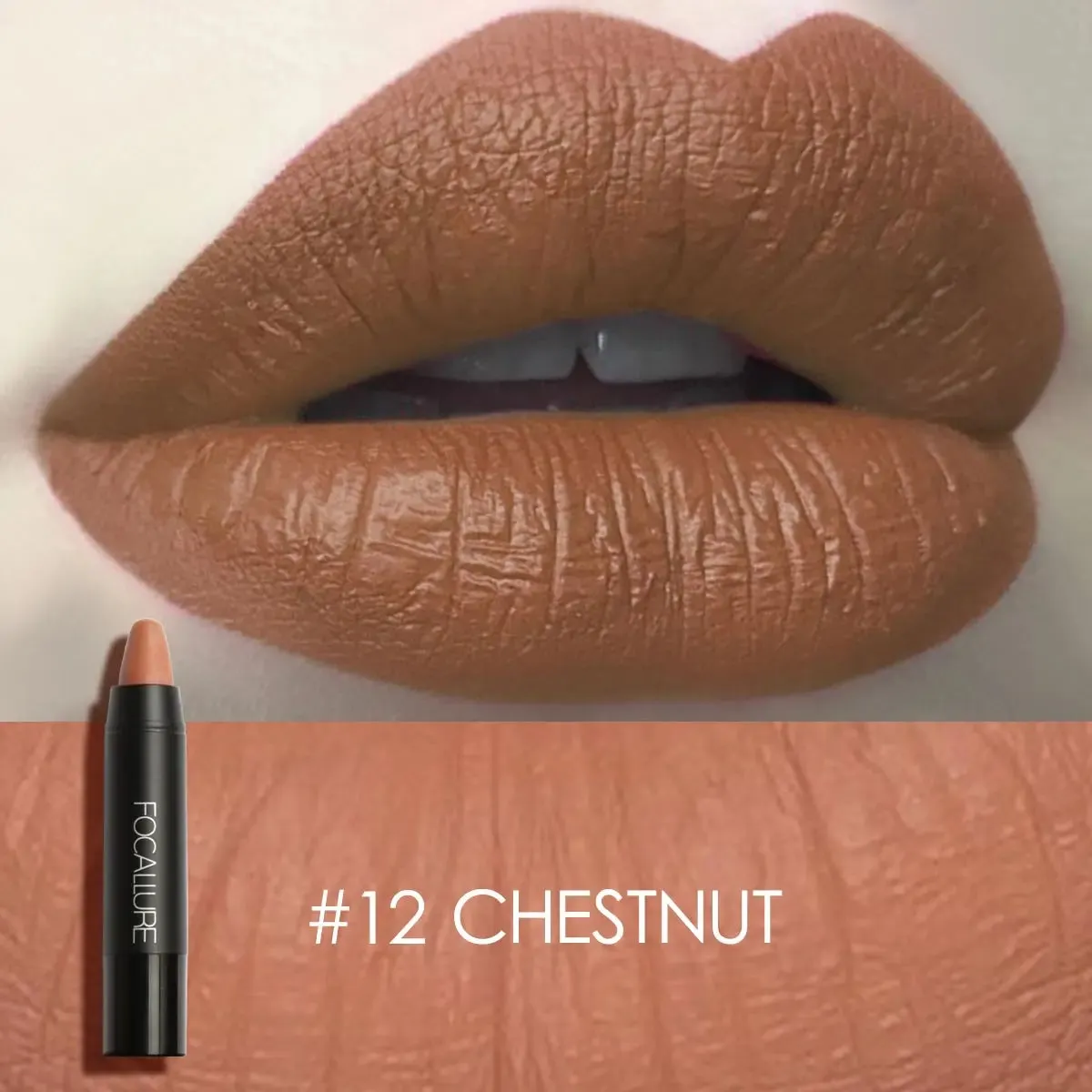 FOCALLURE 31-Color Matte Lipstick Pencil, Long-Lasting & Waterproof