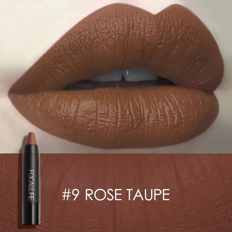 FOCALLURE 31-Color Matte Lipstick Pencil, Long-Lasting & Waterproof