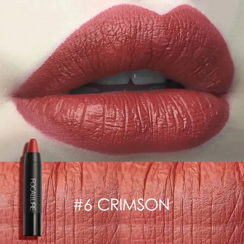 FOCALLURE 31-Color Matte Lipstick Pencil, Long-Lasting & Waterproof