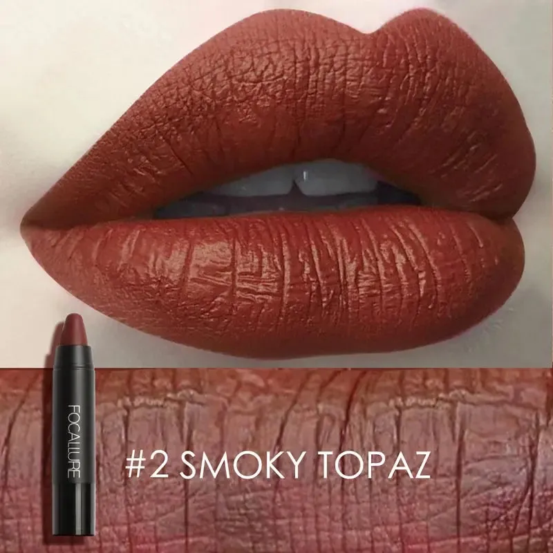 FOCALLURE 31-Color Matte Lipstick Pencil, Long-Lasting & Waterproof