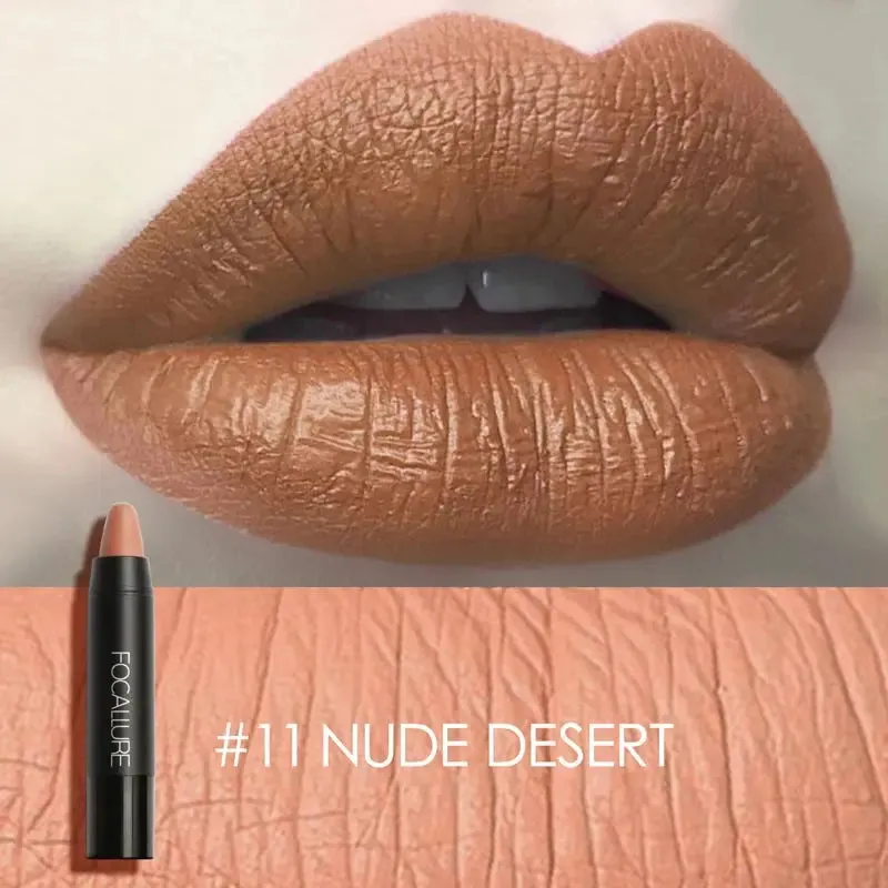FOCALLURE 31-Color Matte Lipstick Pencil, Long-Lasting & Waterproof