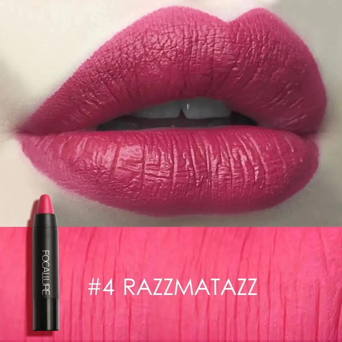 FOCALLURE 31-Color Matte Lipstick Pencil, Long-Lasting & Waterproof