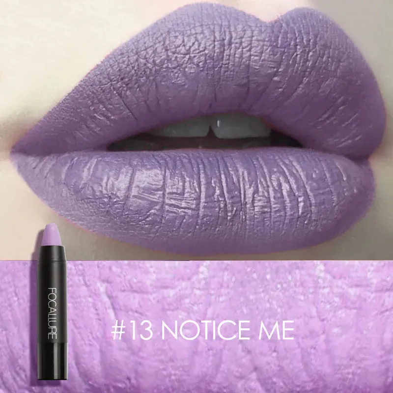 FOCALLURE 31-Color Matte Lipstick Pencil, Long-Lasting & Waterproof