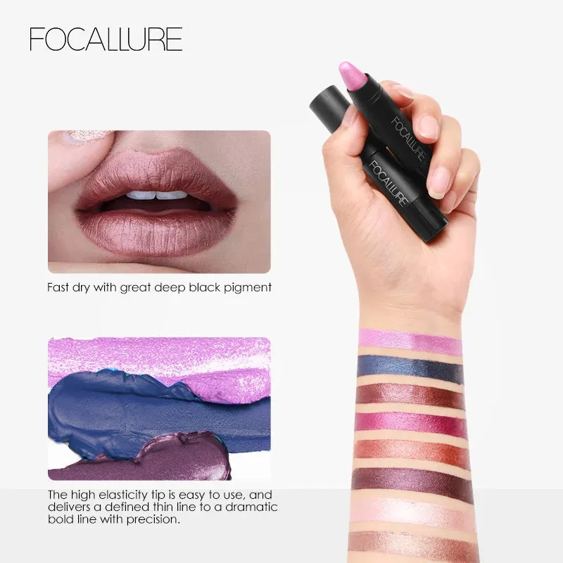 FOCALLURE 31-Color Matte Lipstick Pencil, Long-Lasting & Waterproof