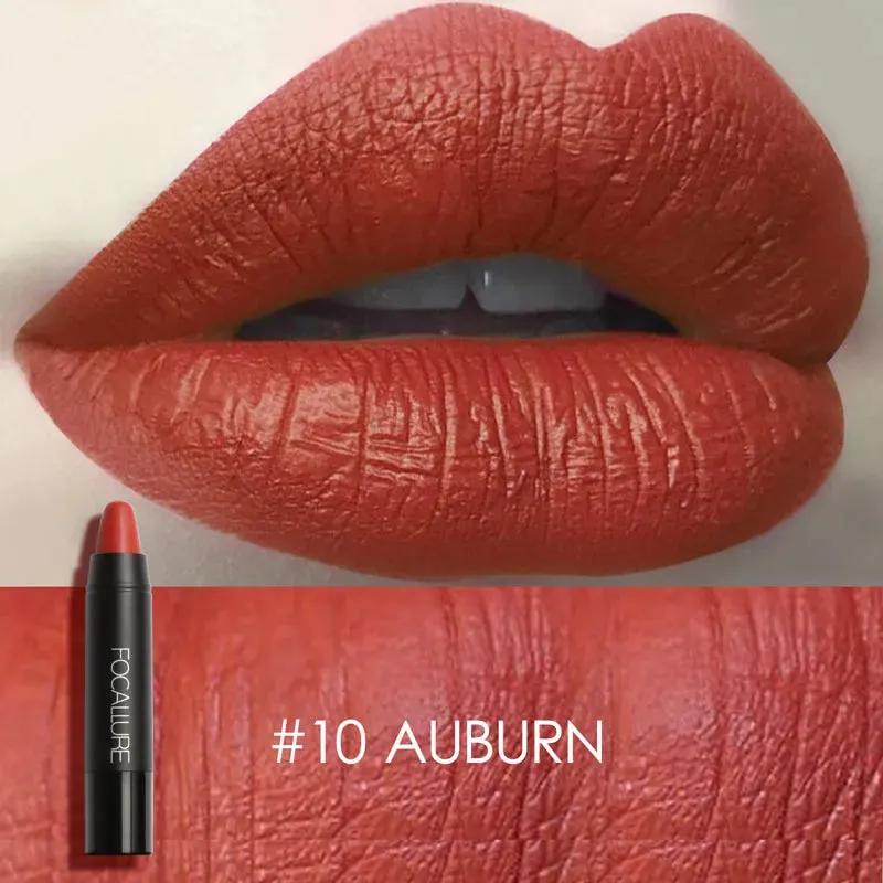 FOCALLURE 31-Color Matte Lipstick Pencil, Long-Lasting & Waterproof