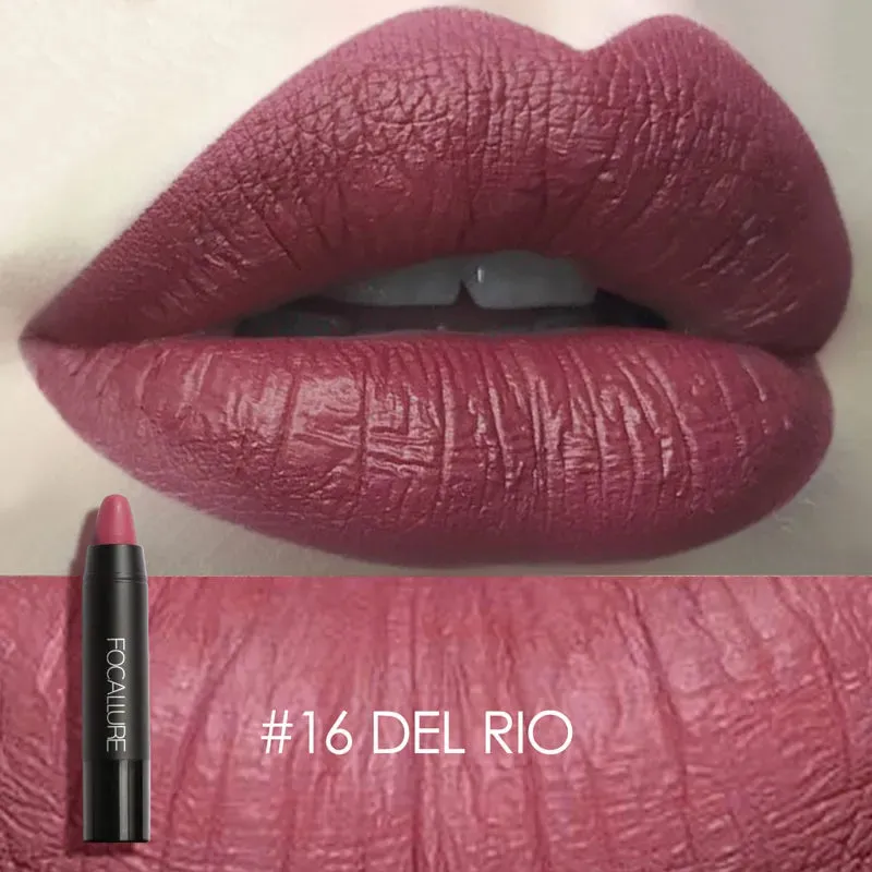 FOCALLURE 31-Color Matte Lipstick Pencil, Long-Lasting & Waterproof