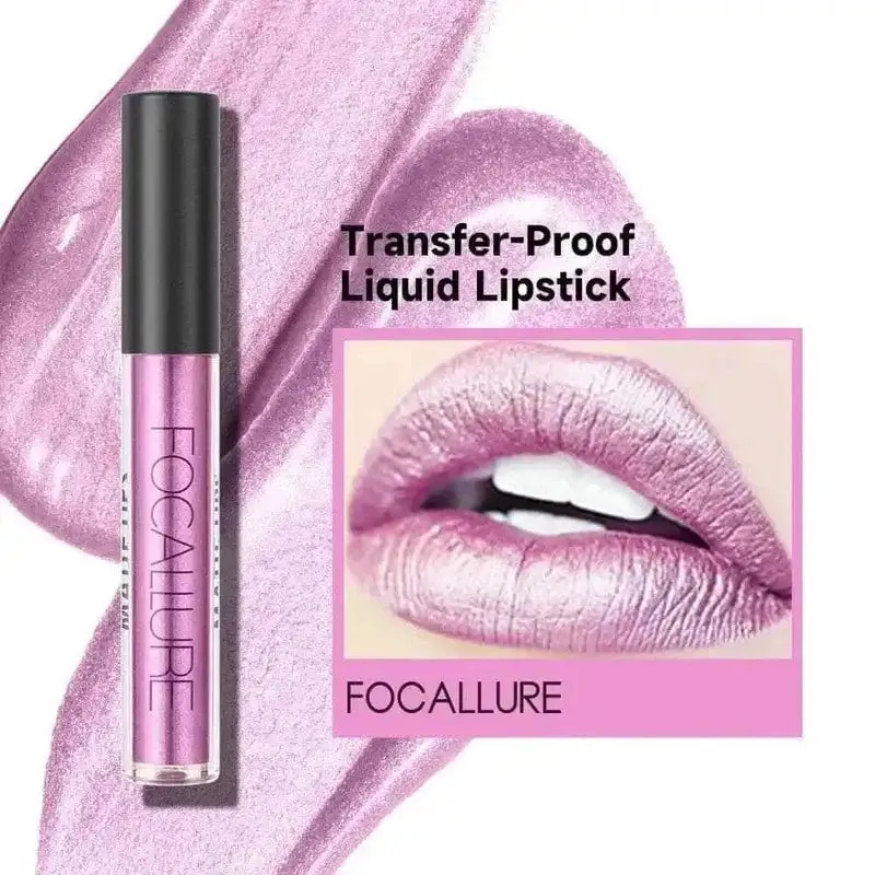FOCALLURE Pearlescent Lip Gloss, Long-Lasting & Non-Stick