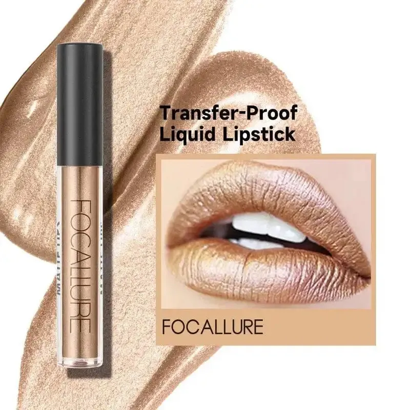 FOCALLURE Pearlescent Lip Gloss, Long-Lasting & Non-Stick