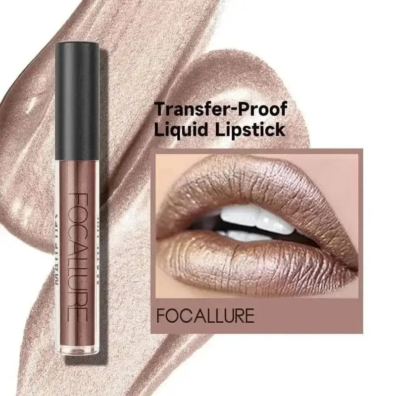 FOCALLURE Pearlescent Lip Gloss, Long-Lasting & Non-Stick
