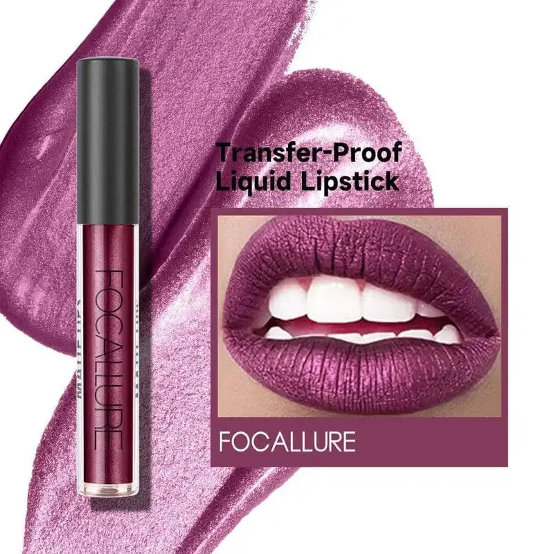 FOCALLURE Pearlescent Lip Gloss, Long-Lasting & Non-Stick
