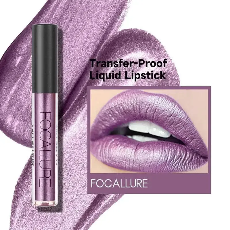 FOCALLURE Pearlescent Lip Gloss, Long-Lasting & Non-Stick